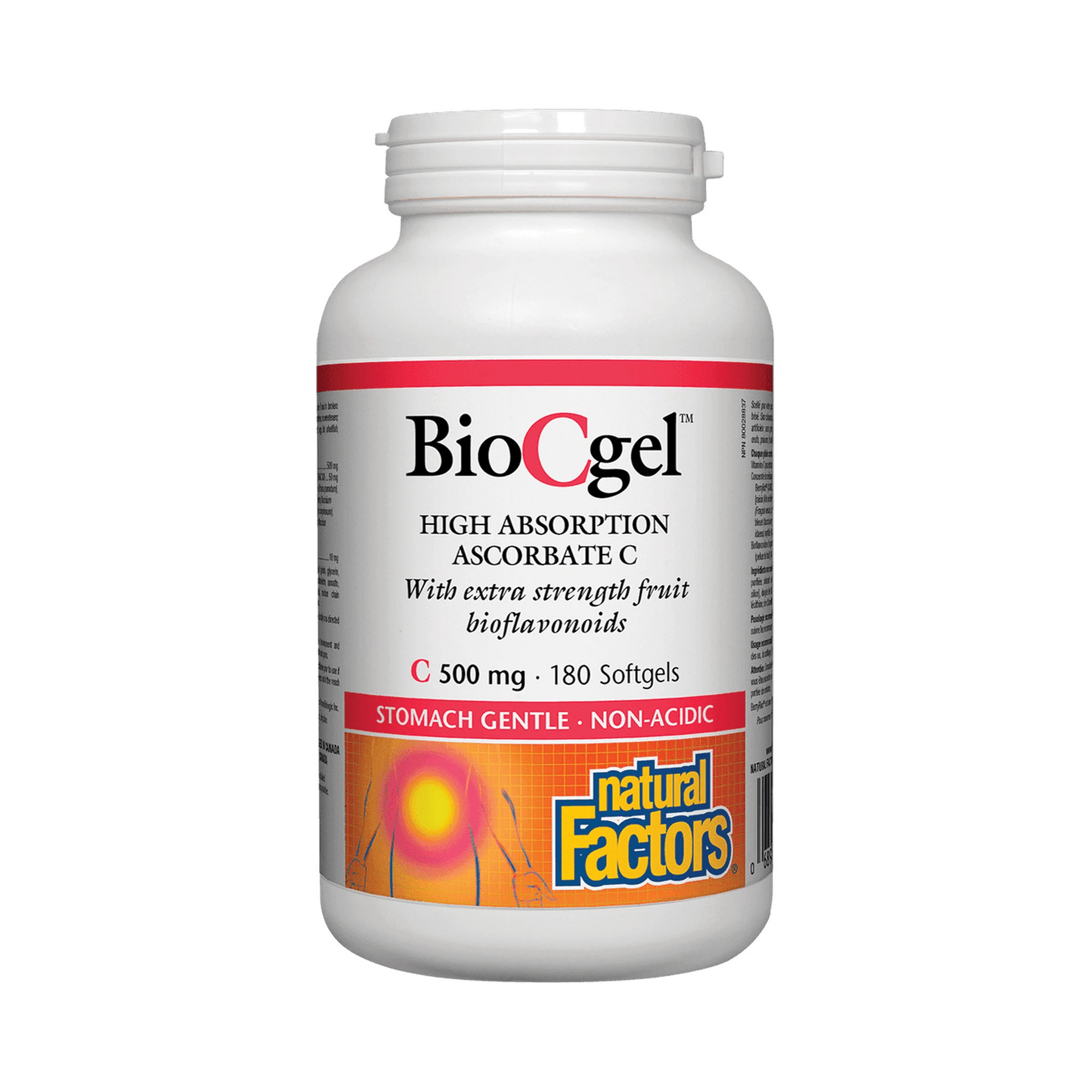 Natural Factors BioCgel High Absorption Ascorbate C 500mg 180 Softgels