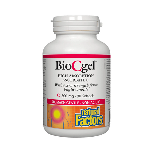 Natural Factors BioCgel High Absorption Ascorbate C 500mg 90 Softgels
