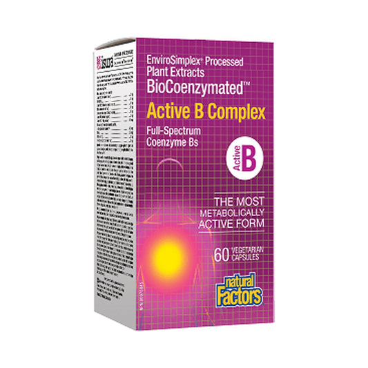 Natural Factors BioCoenzymated Active B Complex 60 Veg Capsules