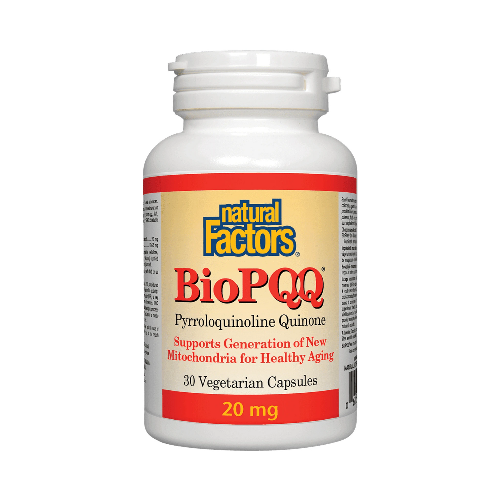 Natural Factors BioPQQ 20mg 30 Veg Capsules