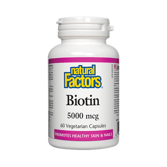 Natural Factors Biotin 5000mcg 60 Veg Capsules