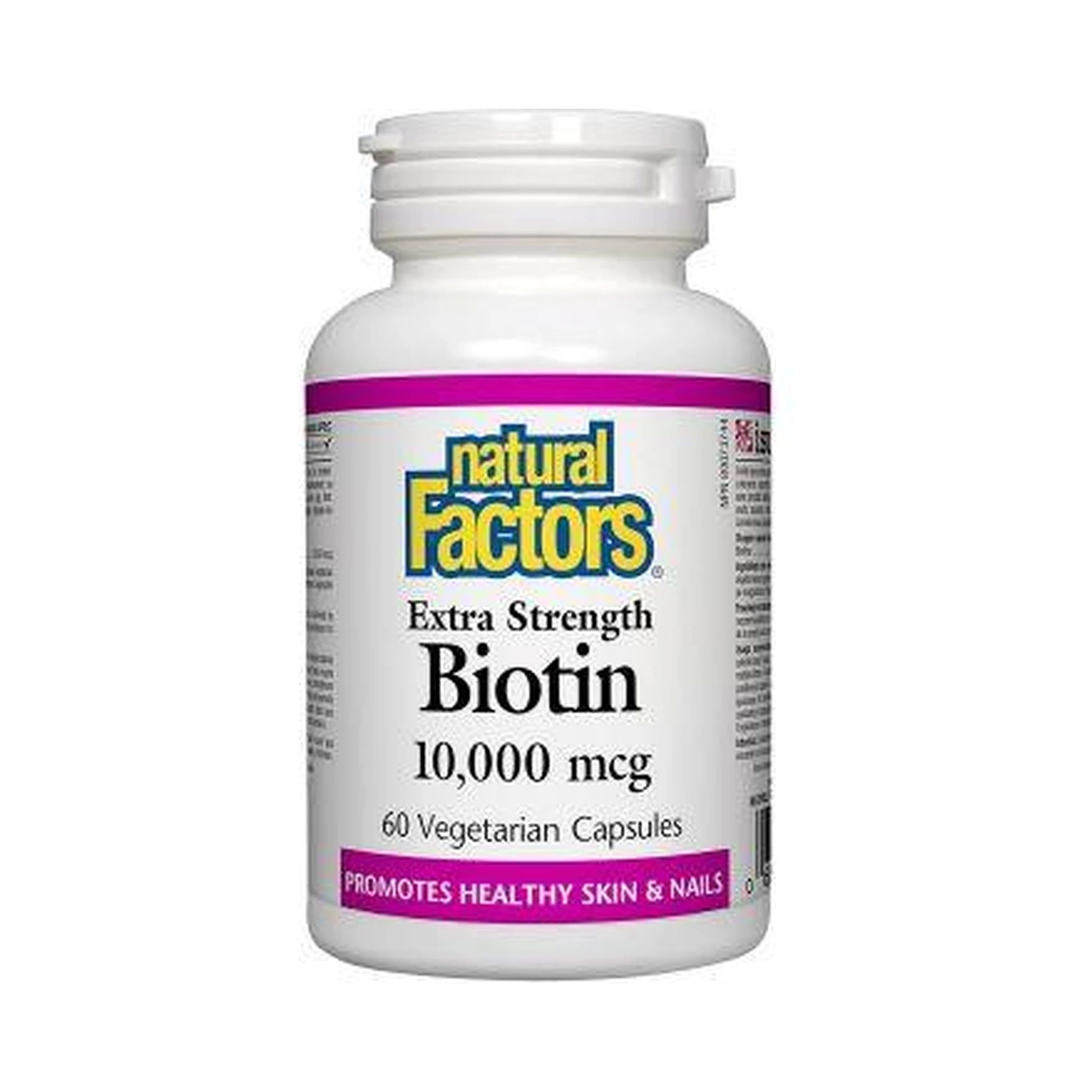 Natural Factors Biotin Extra Strength 10,000mcg 60 Veg Capsules