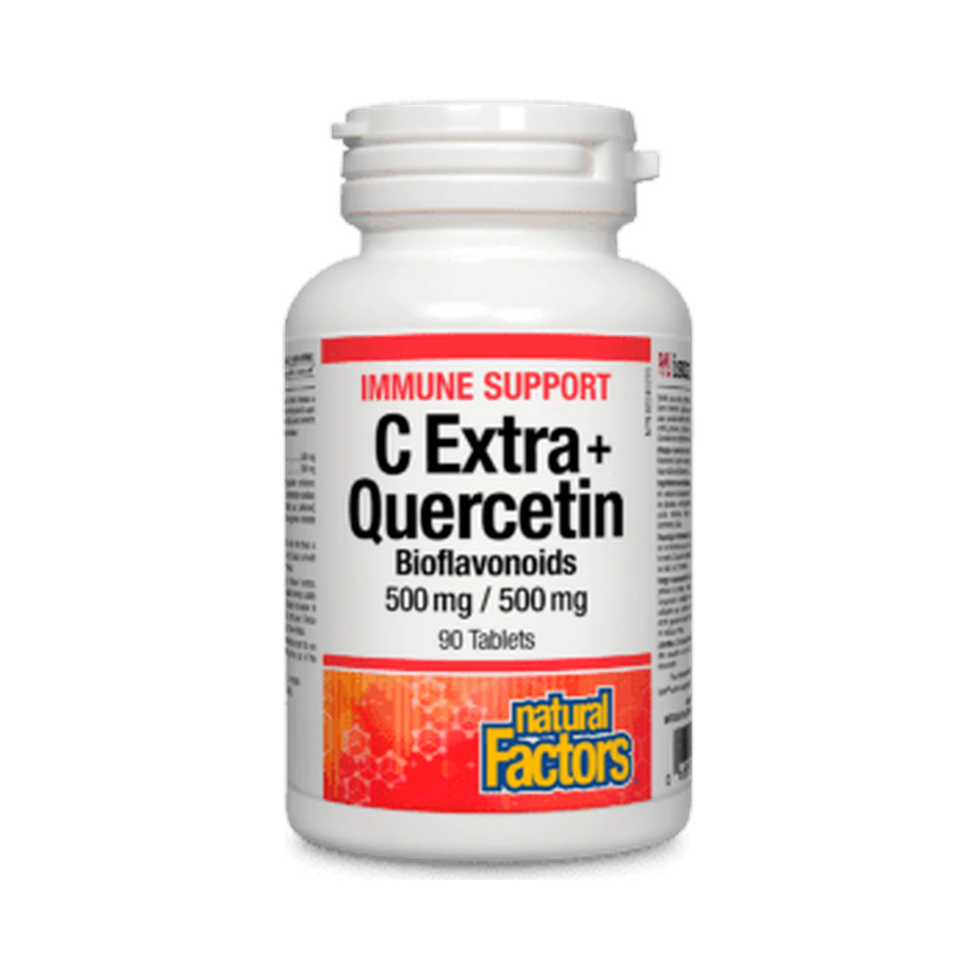 Natural Factors C Extra + Quercetin Bioflavonoids 500mg/500mg 90 Tablets