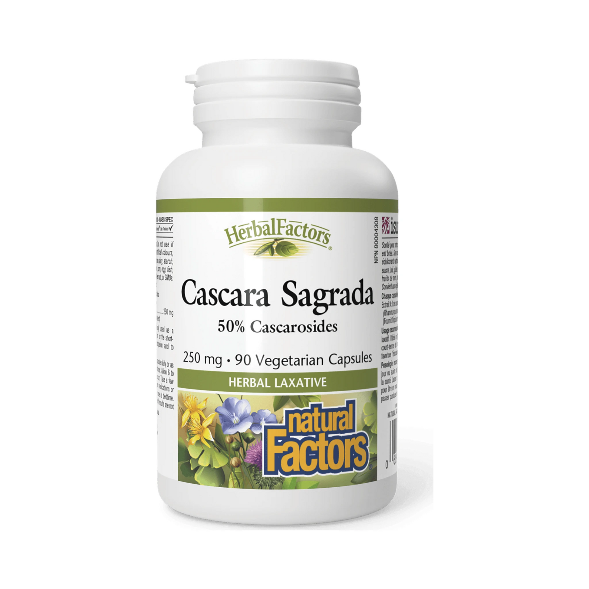 Natural Factors Cascara Sagrada 250mg 90 Veg Capsules