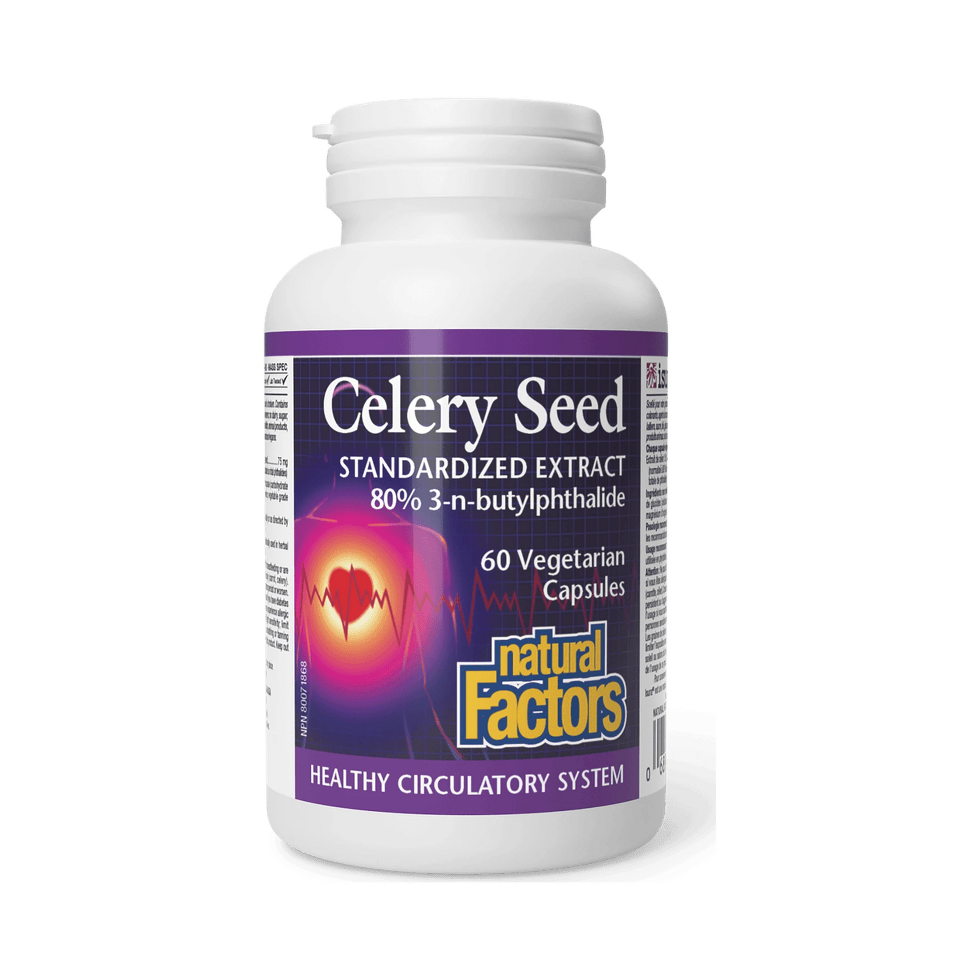 Natural Factors Celery Seed 60 Veg Capsules