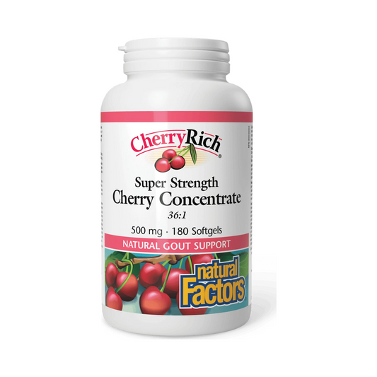 Natural Factors CherryRich Super Strength Cherry Concentrate 500mg 180 Softgels