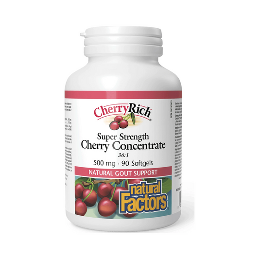 Natural Factors CherryRich Super Strength Cherry Concentrate 500mg 90 Softgels