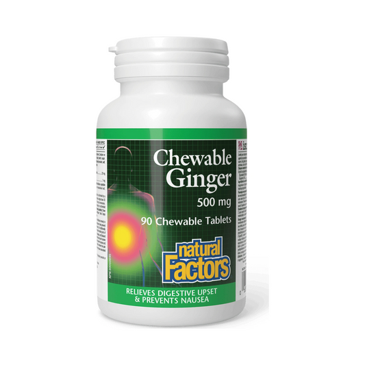 Natural Factors Chewable Ginger 500mg 90 Chewables