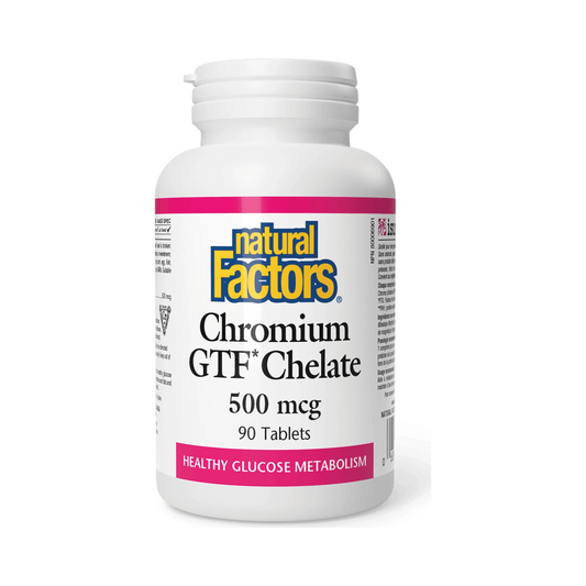Natural Factors Chromium GTF Chelate 500mcg 90 Tablets