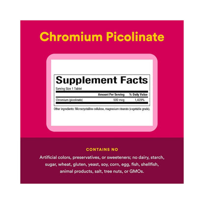 Natural Factors Chromium Picolinate 500mcg 90 Tablets