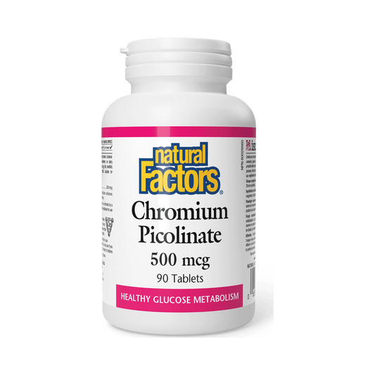 Natural Factors Chromium Picolinate 500mcg 90 Tablets