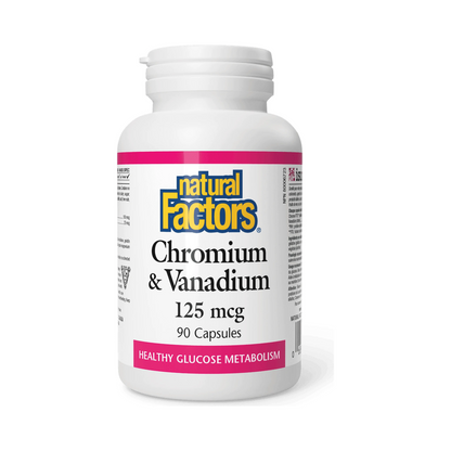 Natural Factors Chromium & Vanadium 125mcg 90 Capsules