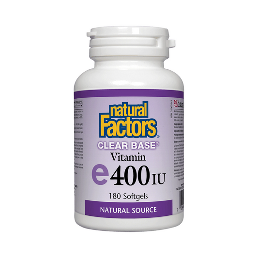 Natural Factors Clear Base Vitamin E 400IU 180 Softgels