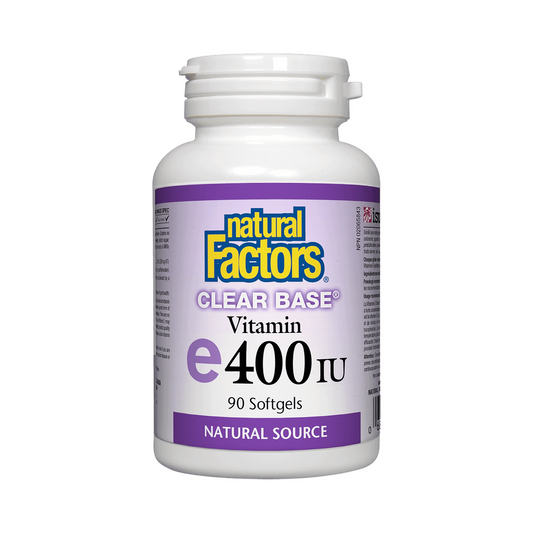 Natural Factors Clear Base Vitamin E 400IU 90 Softgels