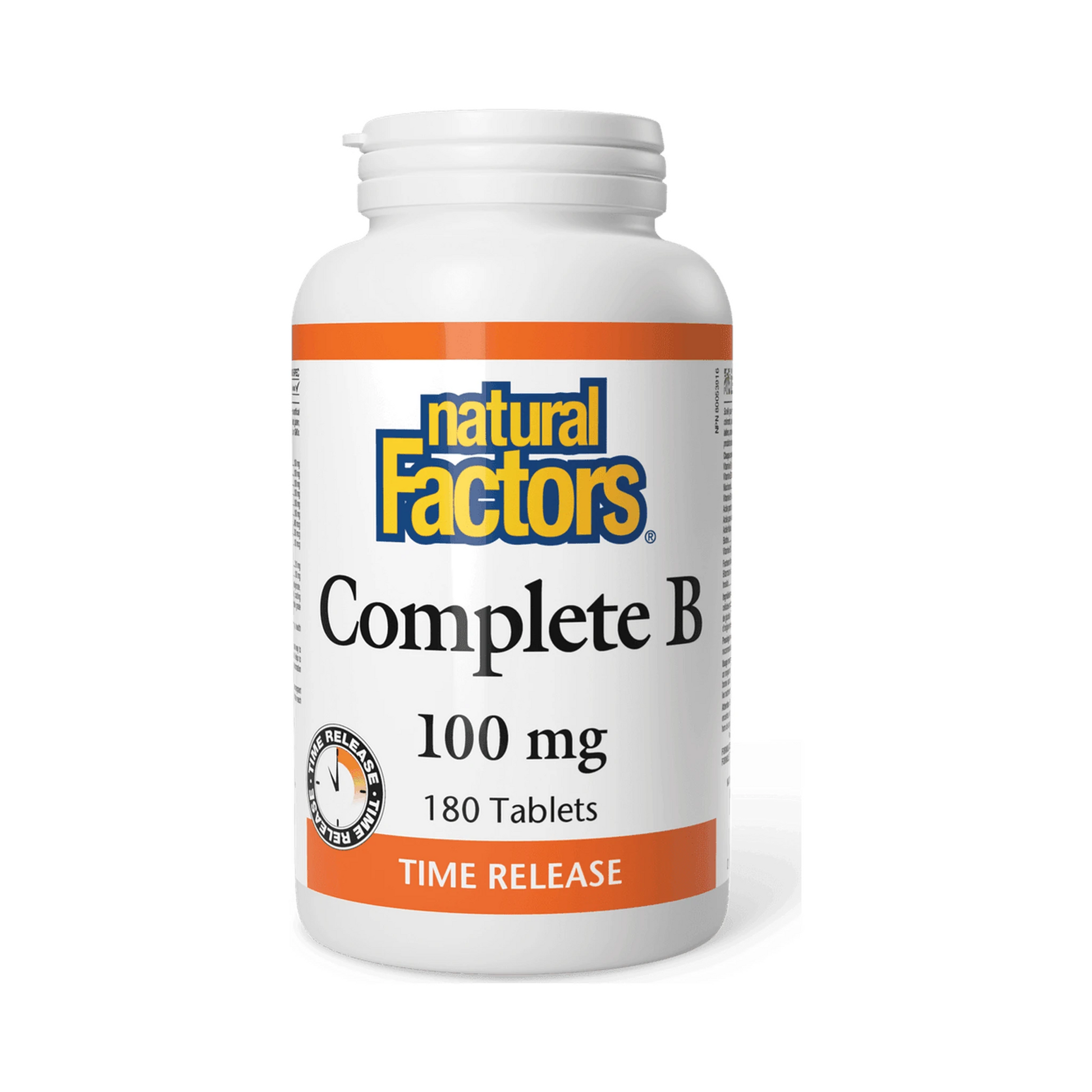 Natural Factors Complete B Timed Release 100mg 180 Tablets