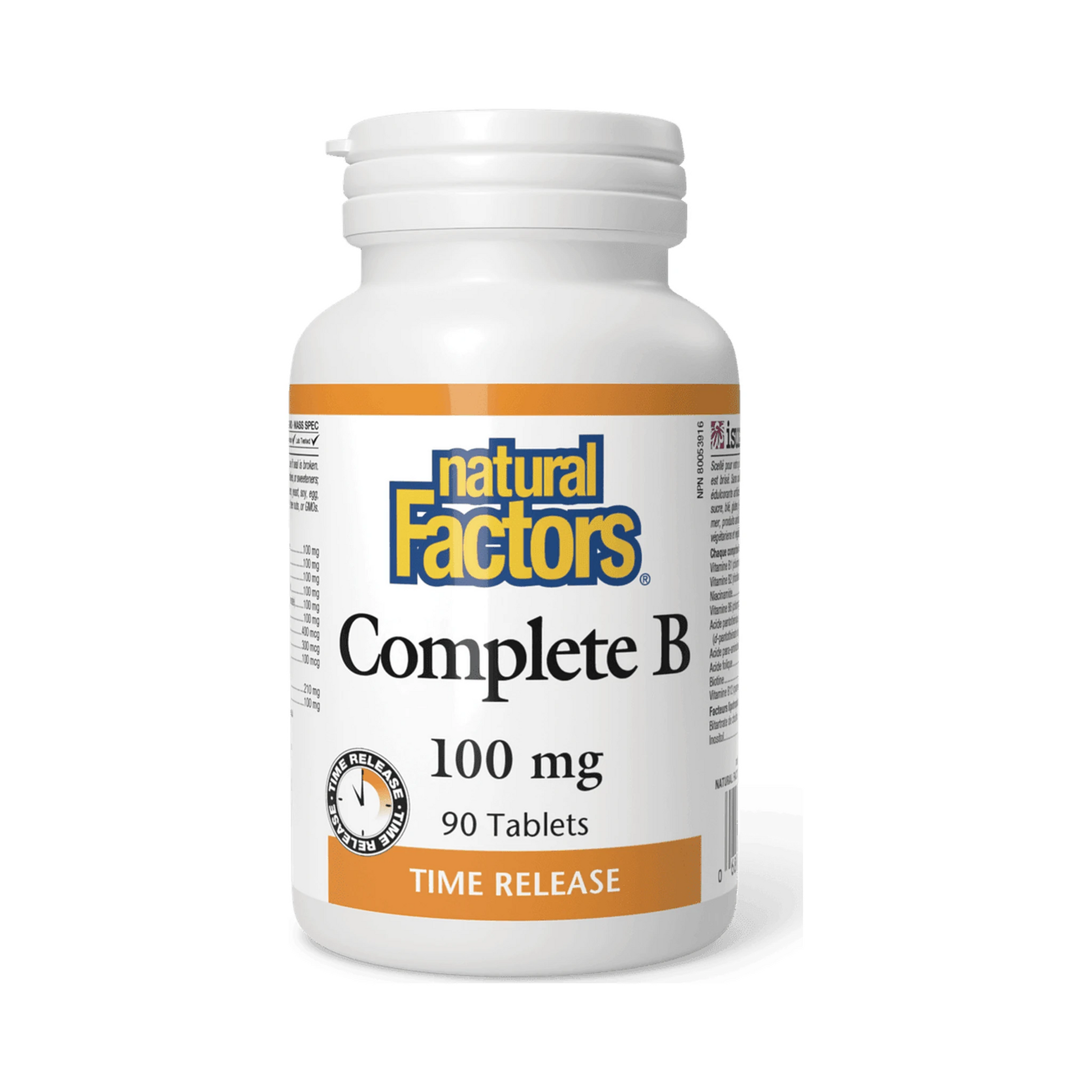 Natural Factors Complete B Timed Release 100mg 90 Tablets
