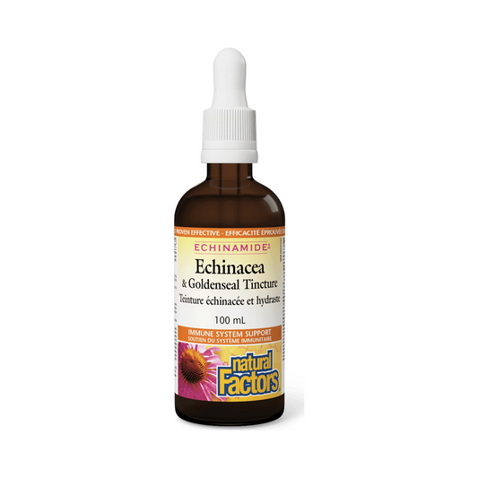 Natural Factors Echinacea & Goldenseal Tincture Echinamide 100mL