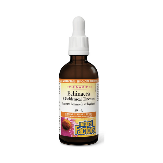 Natural Factors Echinacea & Goldenseal Tincture Echinamide 50mL
