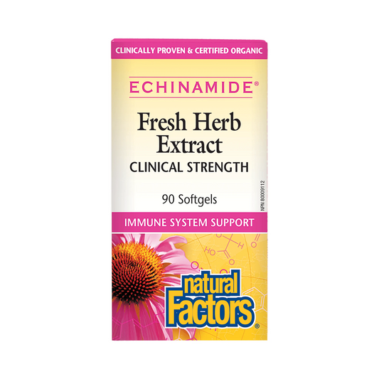 Natural Factors Echinamide Fresh Herb Extract Clinical Strength 90 Softgels