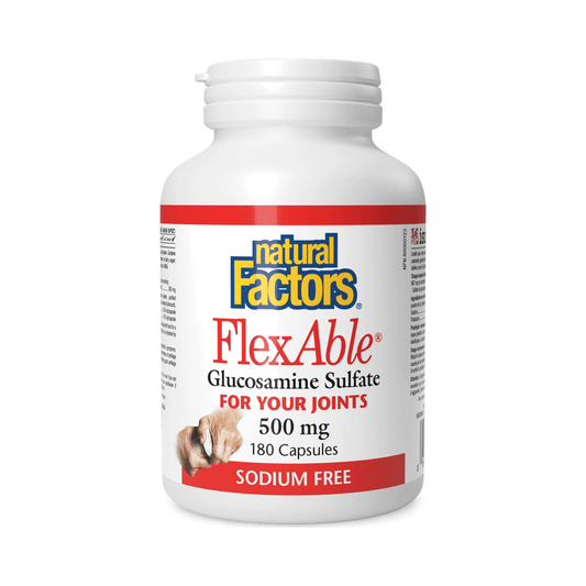 Natural Factors FlexAble Glucosamine Sulfate 500mg 180 Capsules