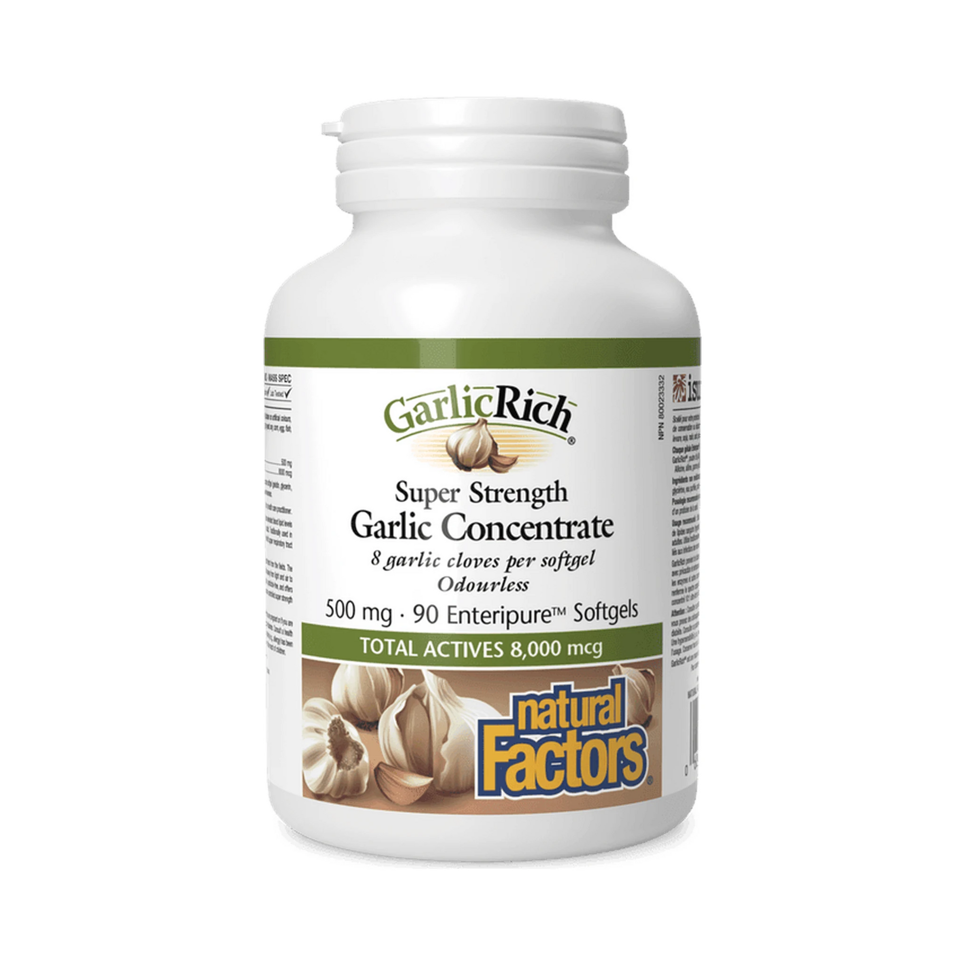 Natural Factors GarlicRich Super Strength Garlic Concentrate 500mg 90 Softgels