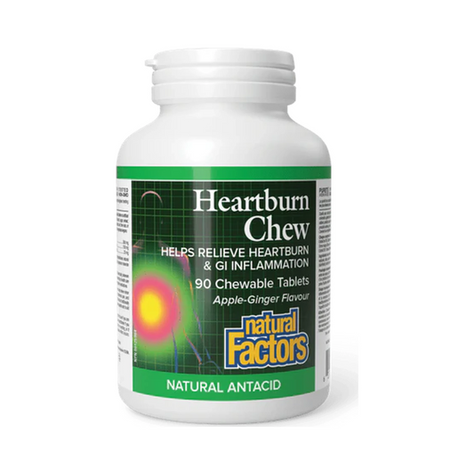 Natural Factors Heartburn 90 Chewable