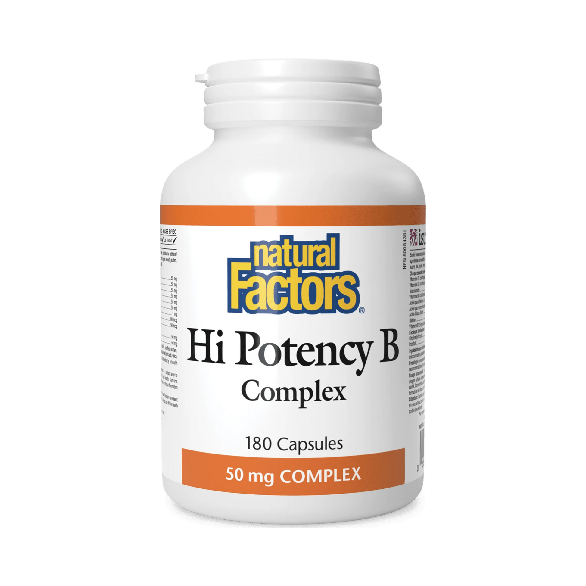 Natural Factors Hi Potency B Complex 50mg 180 Capsules
