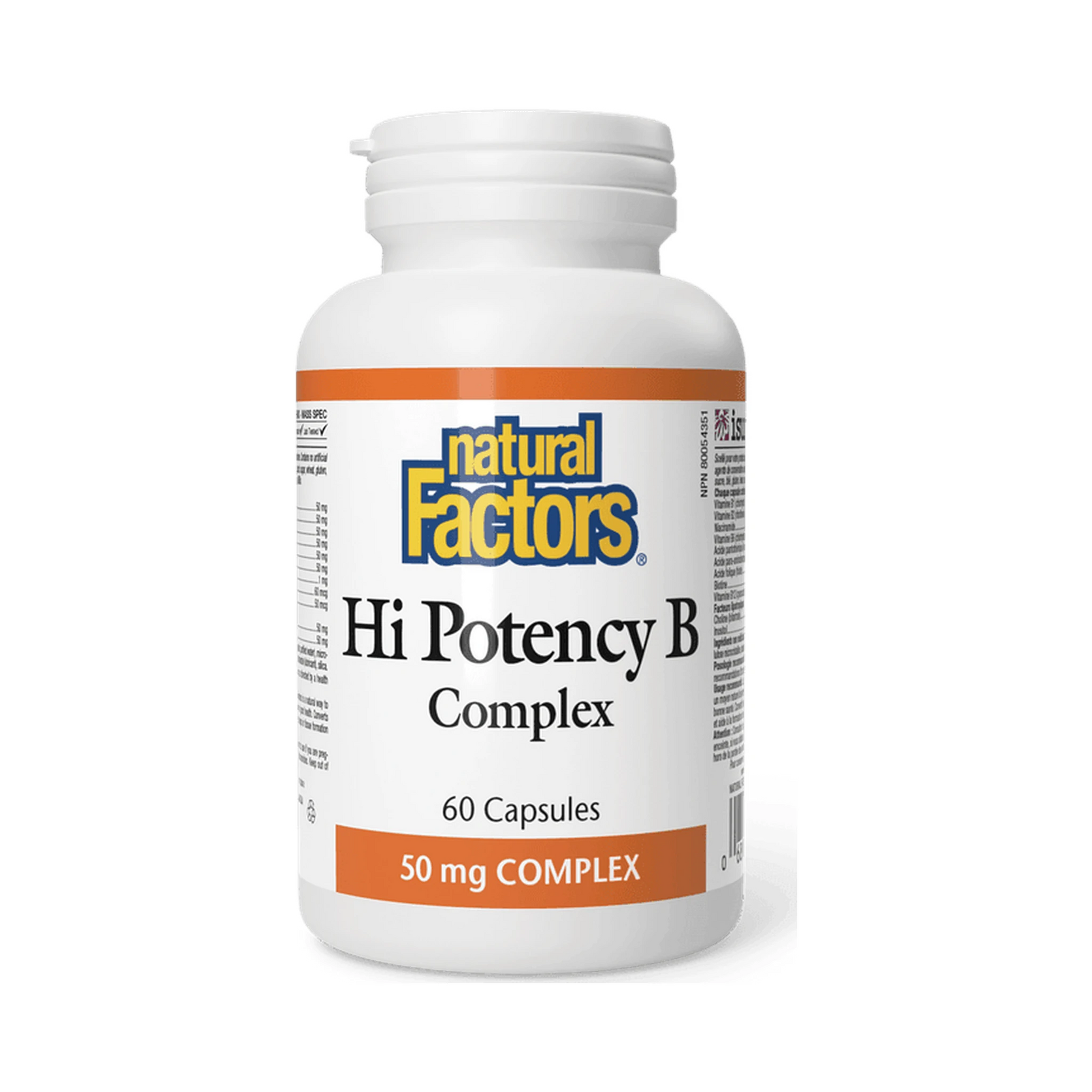 Natural Factors Hi Potency B Complex 50mg 60 Capsules