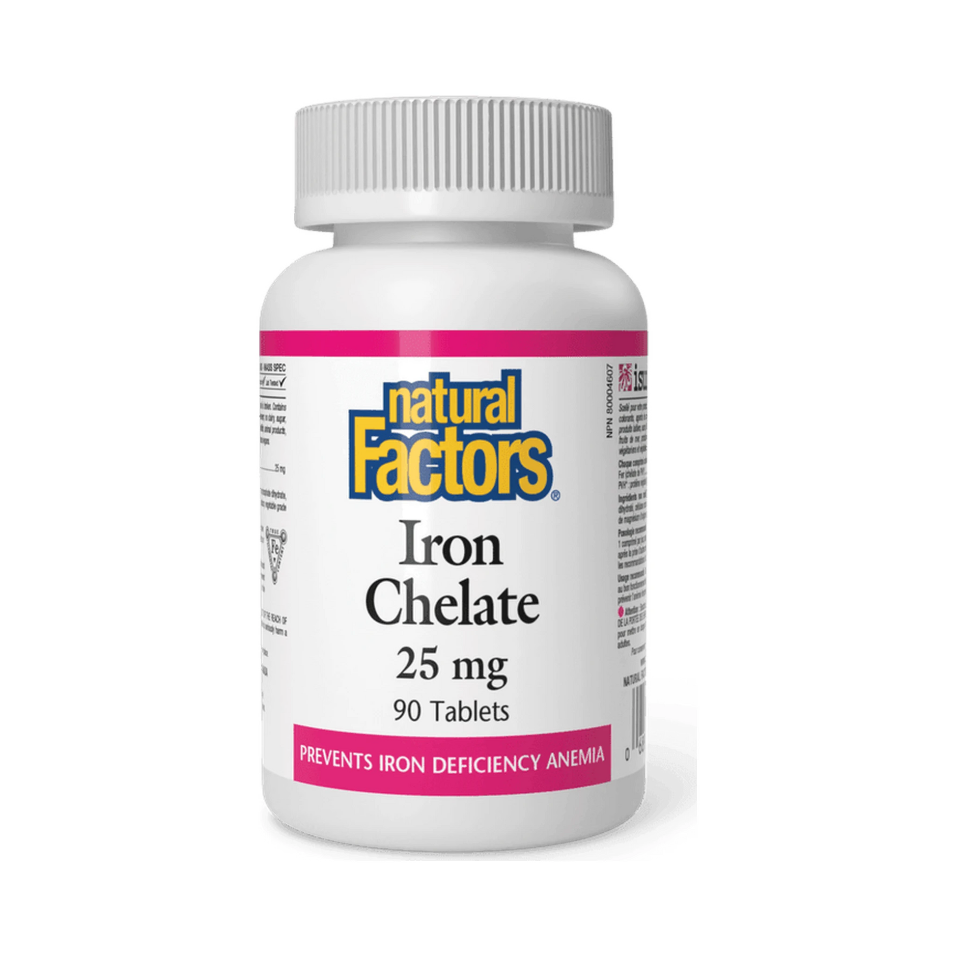 Natural Factors Iron Chelate 25mg 90 Tablets