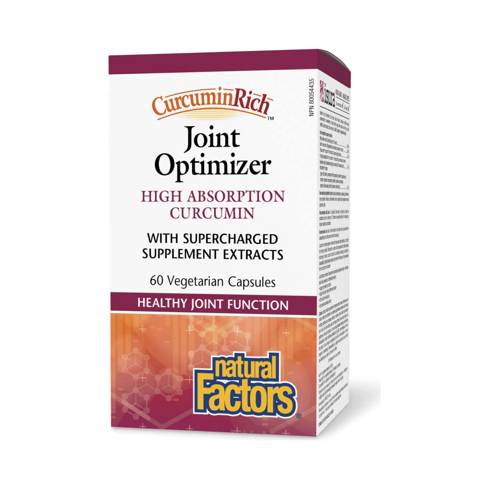 Natural Factors Joint Optimizer CurcuminRich 60 Veg Capsules