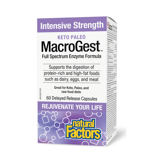 Natural Factors Keto Paleo MacroGest Intensive Strength 60 Capsules