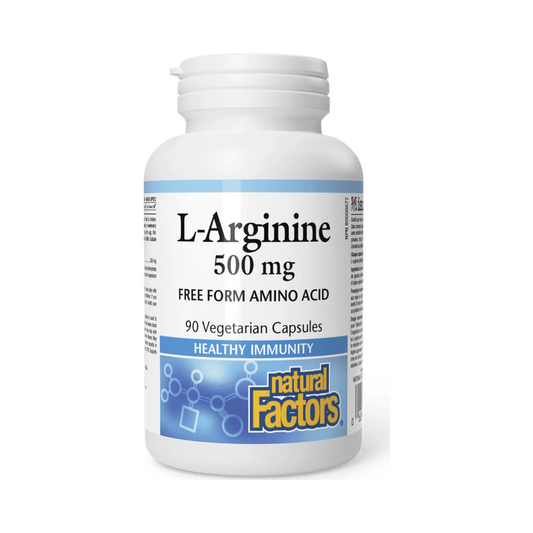 Natural Factors L-Arginine 500mg 90 Veg Capsules