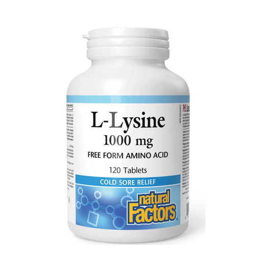 Natural Factors L-Lysine 1000mg 120 Tablets