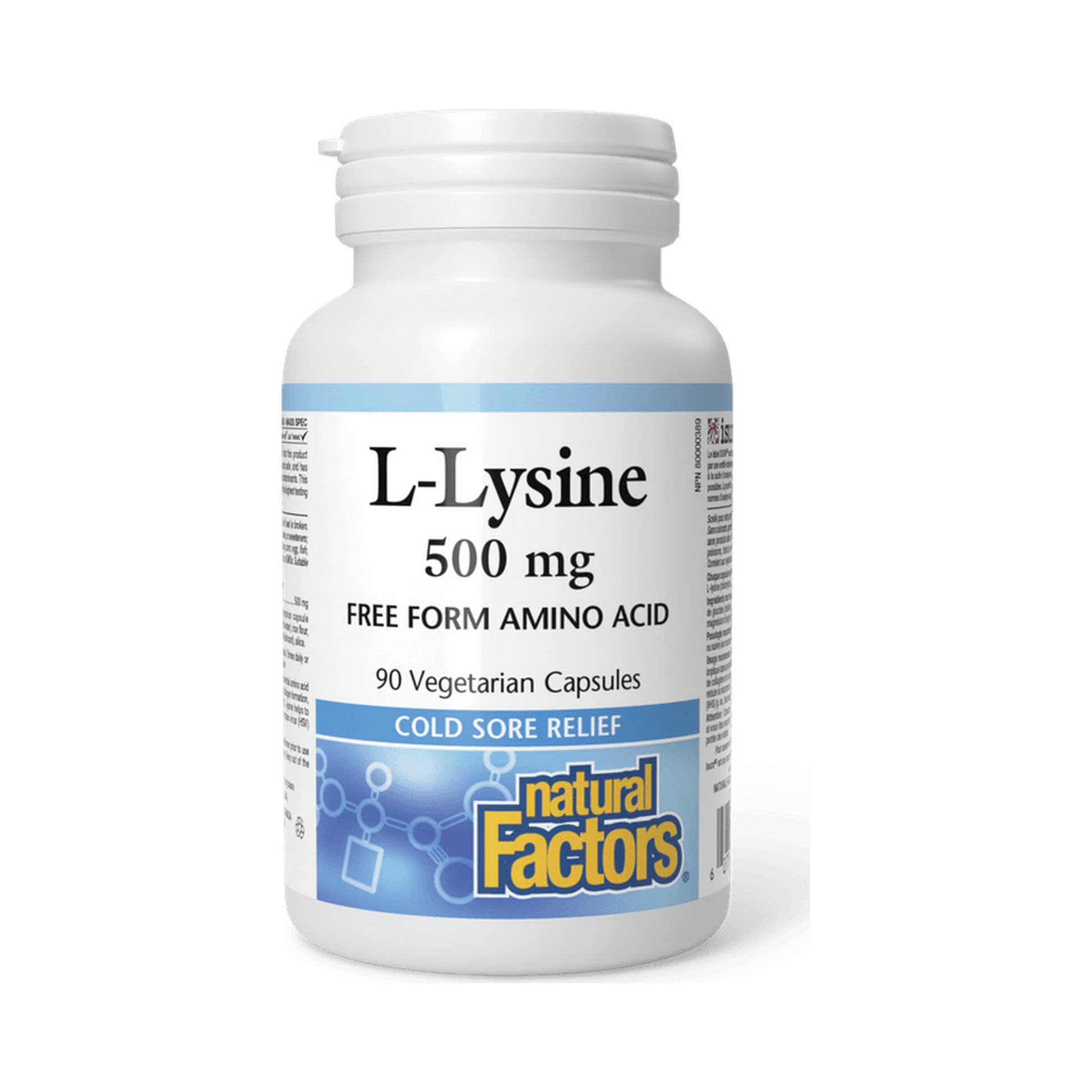 Natural Factors L-Lysine 500mg 90 Veg Capsules