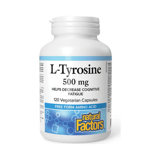 Natural Factors L-Tyrosine 500mg 120 Veg Capsules