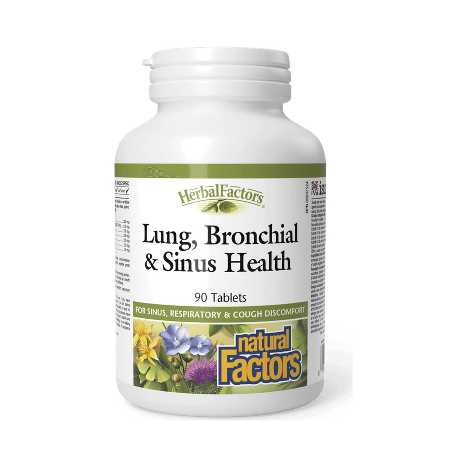 Natural Factors Lung, Bronchial & Sinus Health 90 Tablets