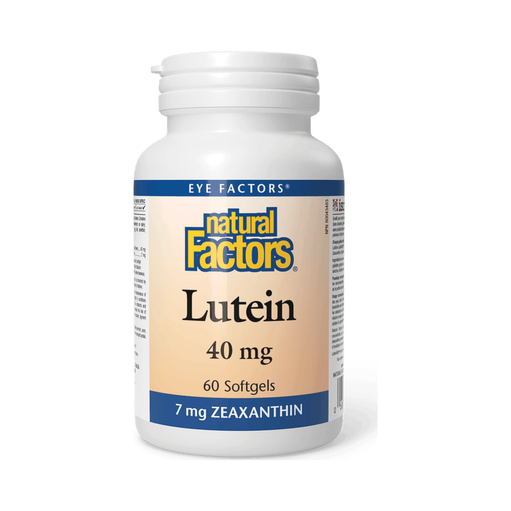 Natural Factors Lutein 40mg 60 Softgels