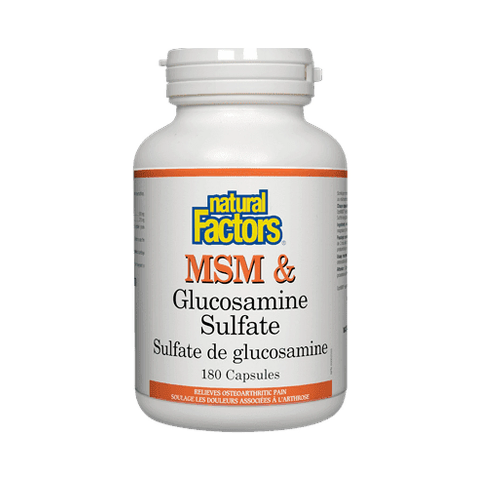 Natural Factors MSM & Glucosamine Sulfate 180 Capsules