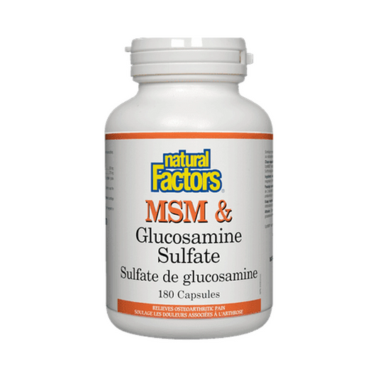 Natural Factors MSM & Glucosamine Sulfate 180 Capsules
