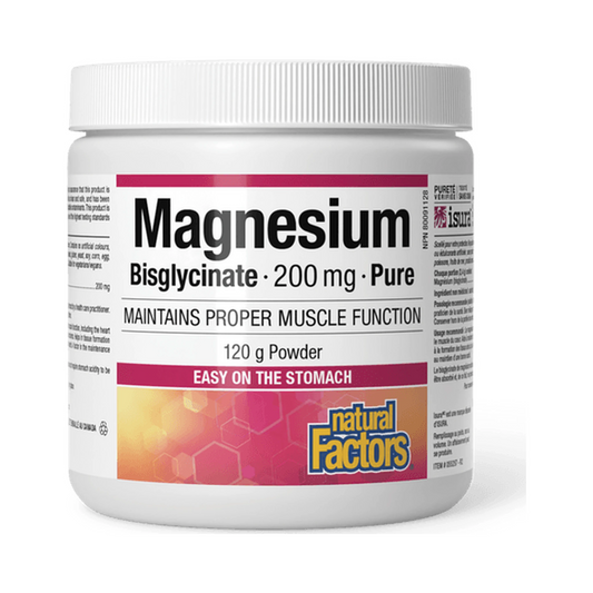 Natural Factors Magnesium Bisglycinate Pure 200mg 120g