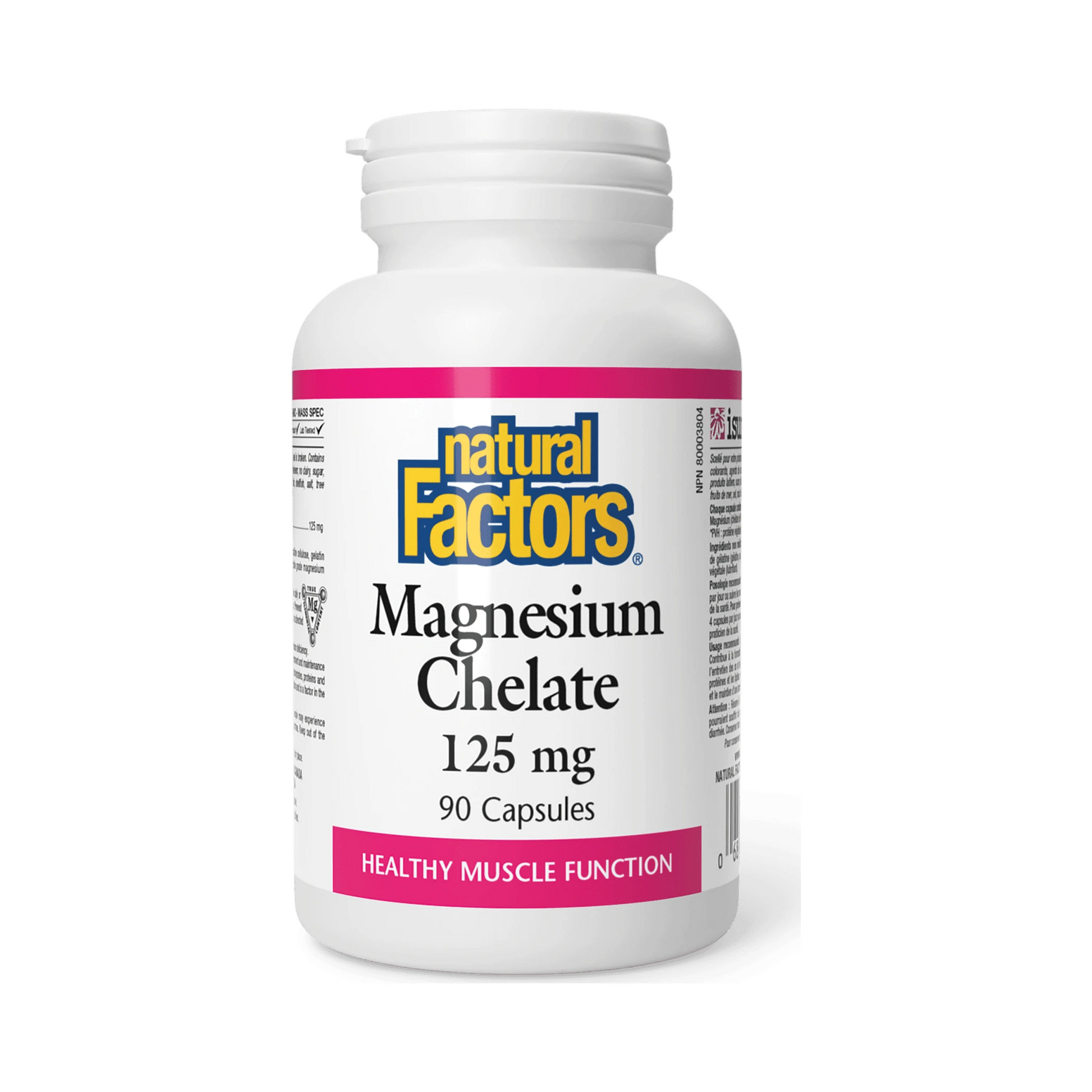 Natural Factors Magnesium Chelate 125mg 90 Capsules