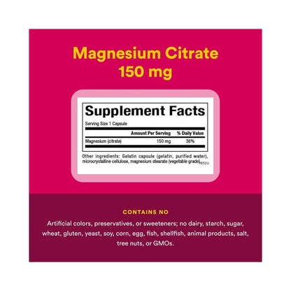 Natural Factors Magnesium Citrate 150mg 90 Capsules