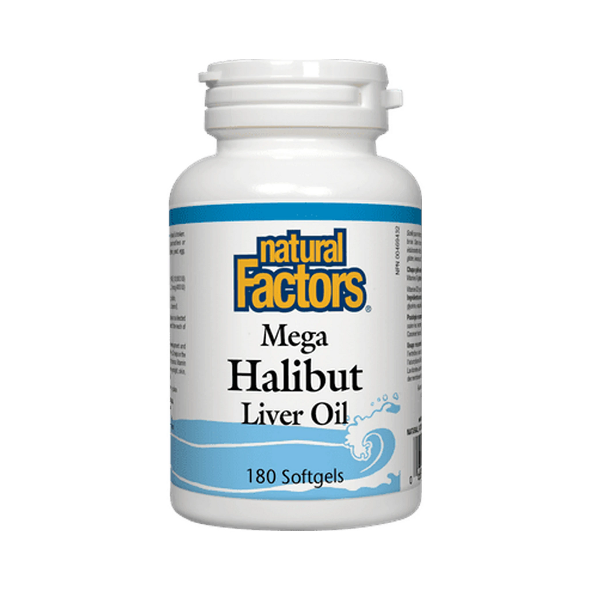 Natural Factors Mega Halibut Liver Oil 180 Softgels