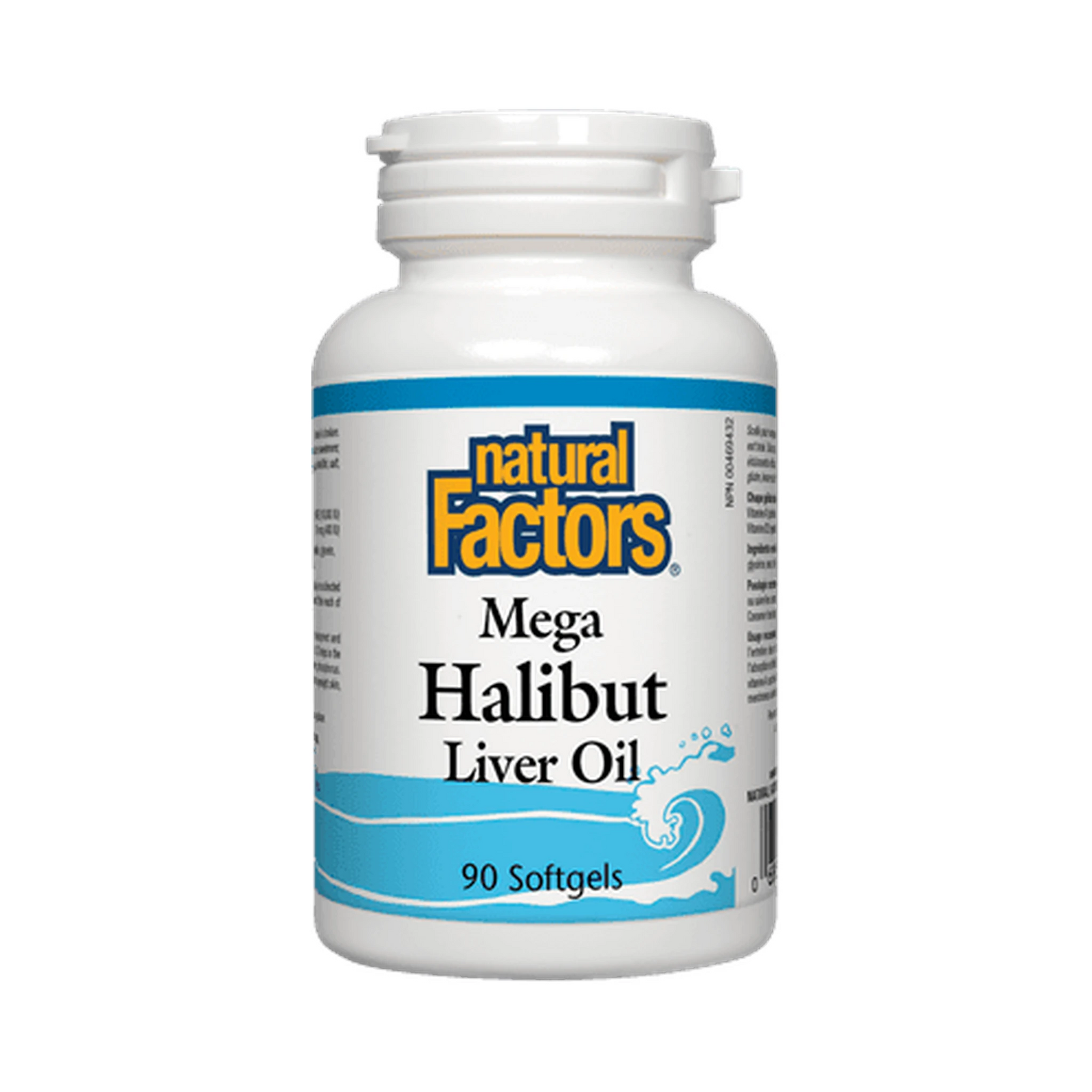 Natural Factors Mega Halibut Liver Oil 90 Softgels