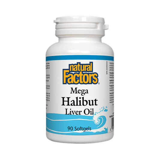 Natural Factors Mega Halibut Liver Oil 90 Softgels