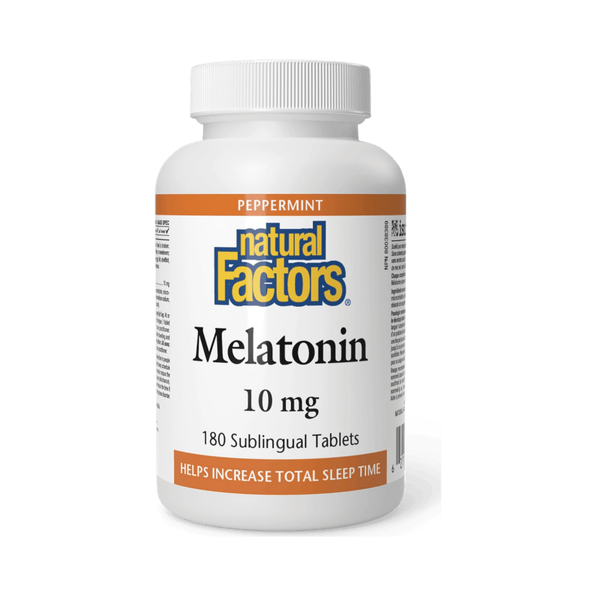 Natural Factors Melatonin 10mg Peppermint 180 Tablets