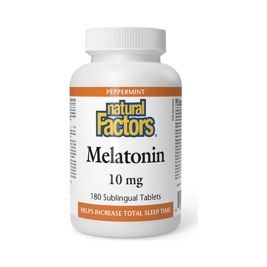 Natural Factors Melatonin 10mg Peppermint 180 Tablets