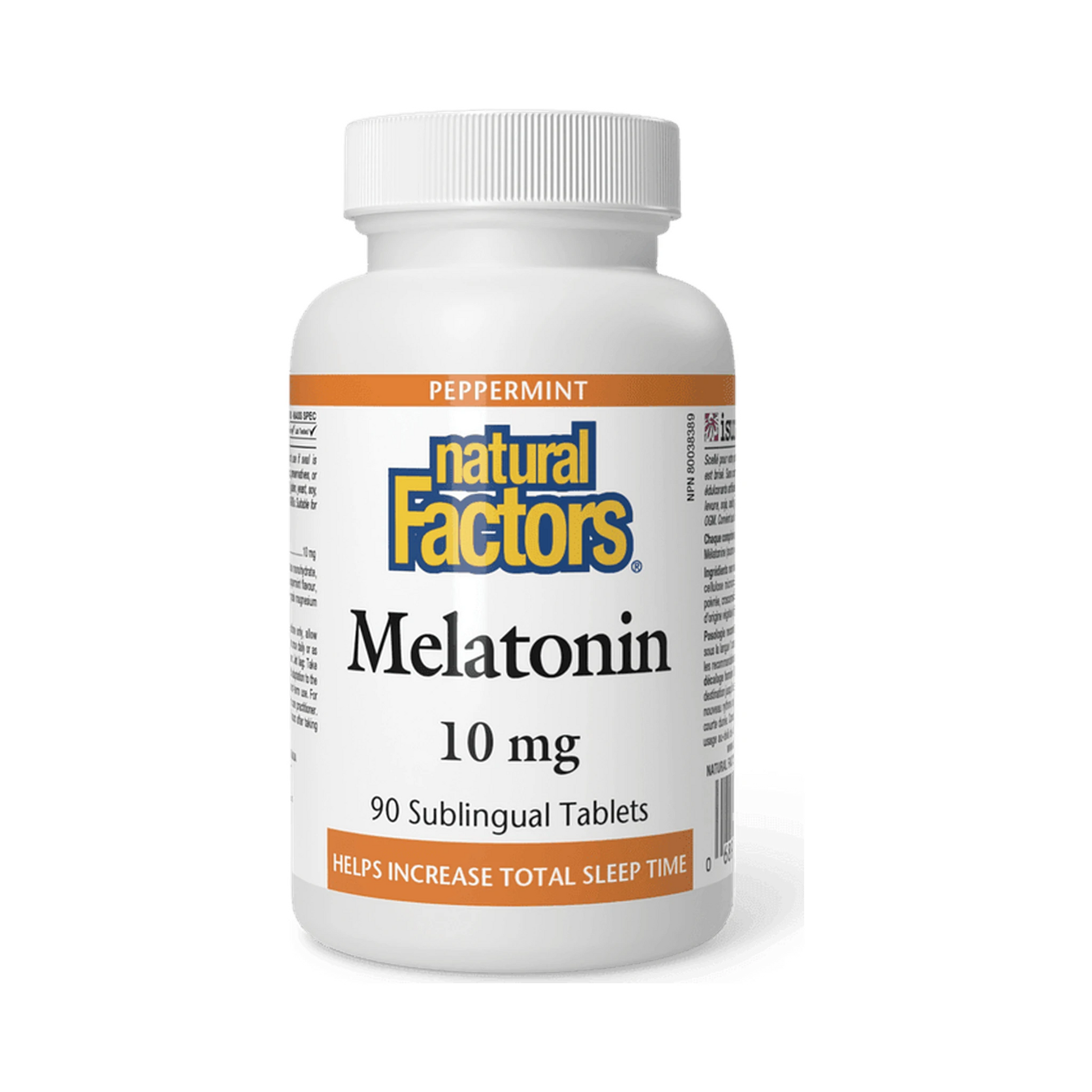 Natural Factors Melatonin 10mg Peppermint 90 Tablets
