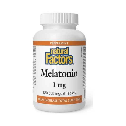 Natural Factors Melatonin 1mg Peppermint 180 Tablets