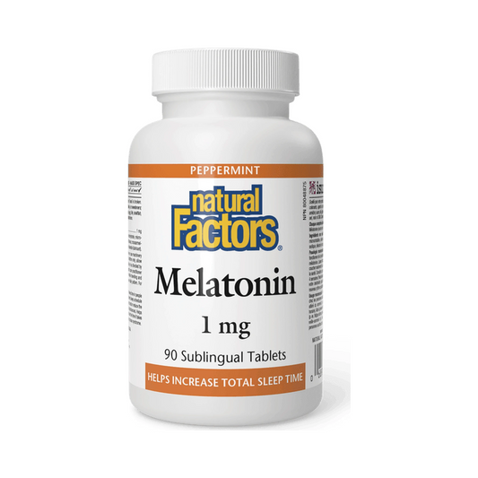 Natural Factors Melatonin 1mg Peppermint 90 Tablets